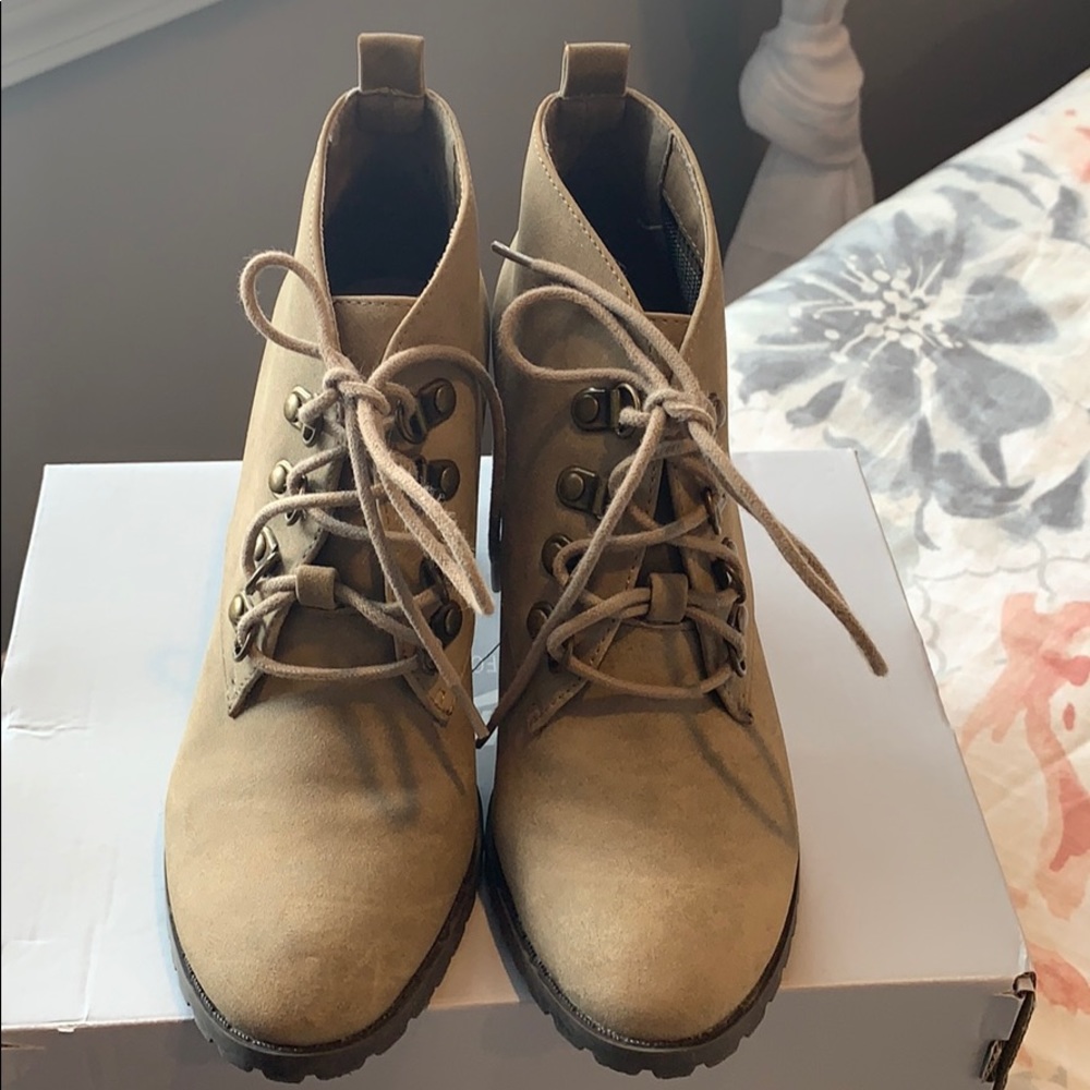 Combat style ankle booties